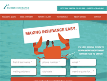 Tablet Screenshot of bayside-insurance.com